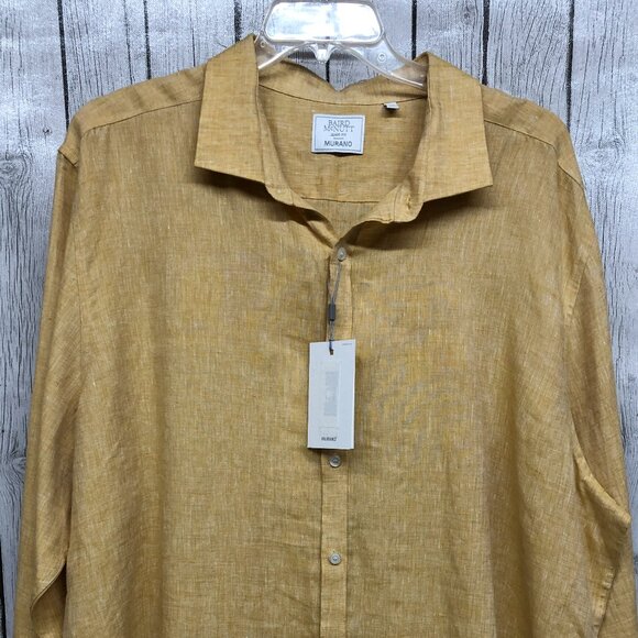 Murano Other - Murano Big & Tall Baird McNutt Long Sleeve Solid Linen Woven Shirt
